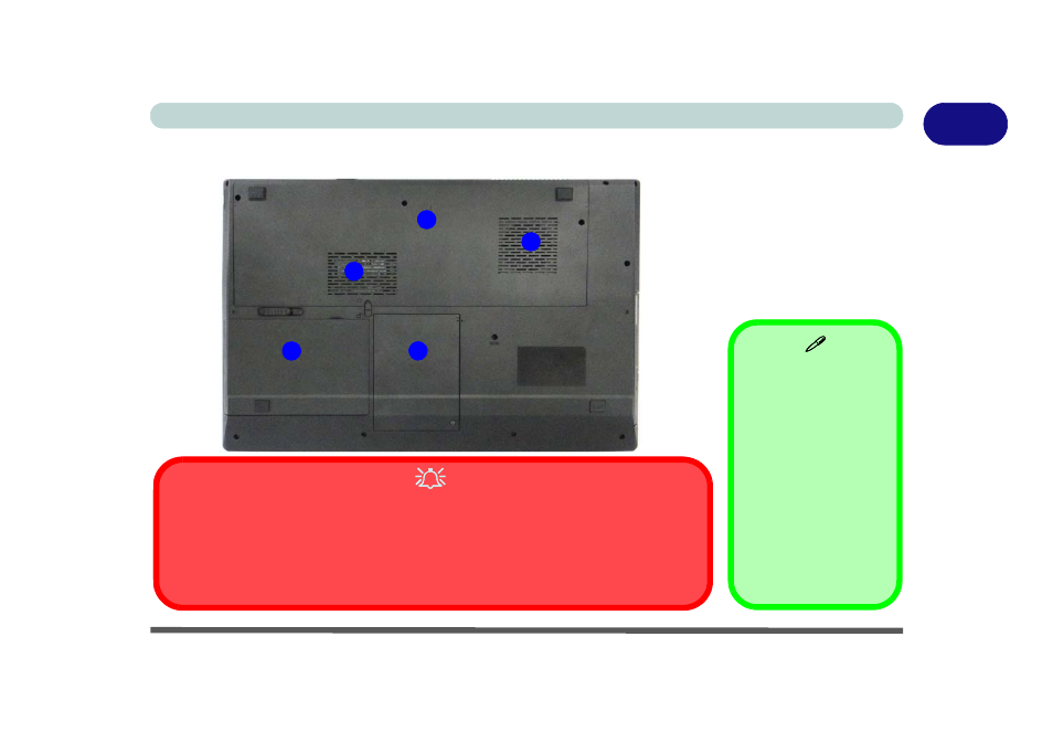 System map: bottom view, System map: bottom view -15 | Eurocom W3x0ET Shark User Manual | Page 45 / 268