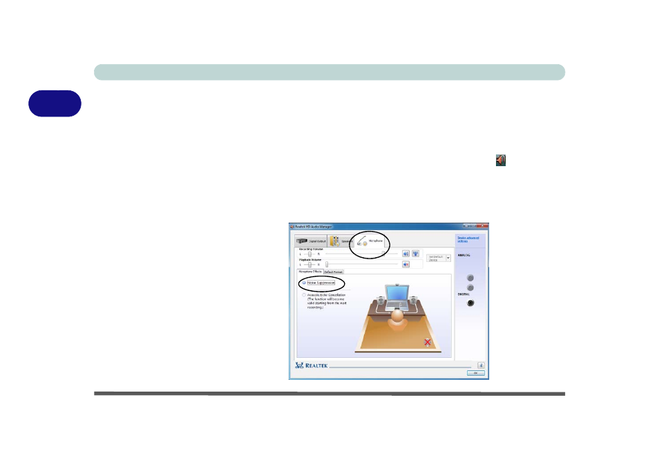 Setup for audio recording, Setup for audio recording -8 | Eurocom W3x0ET Shark User Manual | Page 60 / 268