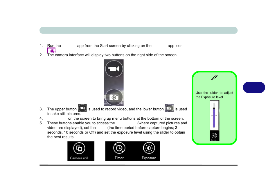 Camera app, Camera app -13, 6camera app | Eurocom M5 Pro User Manual | Page 147 / 298