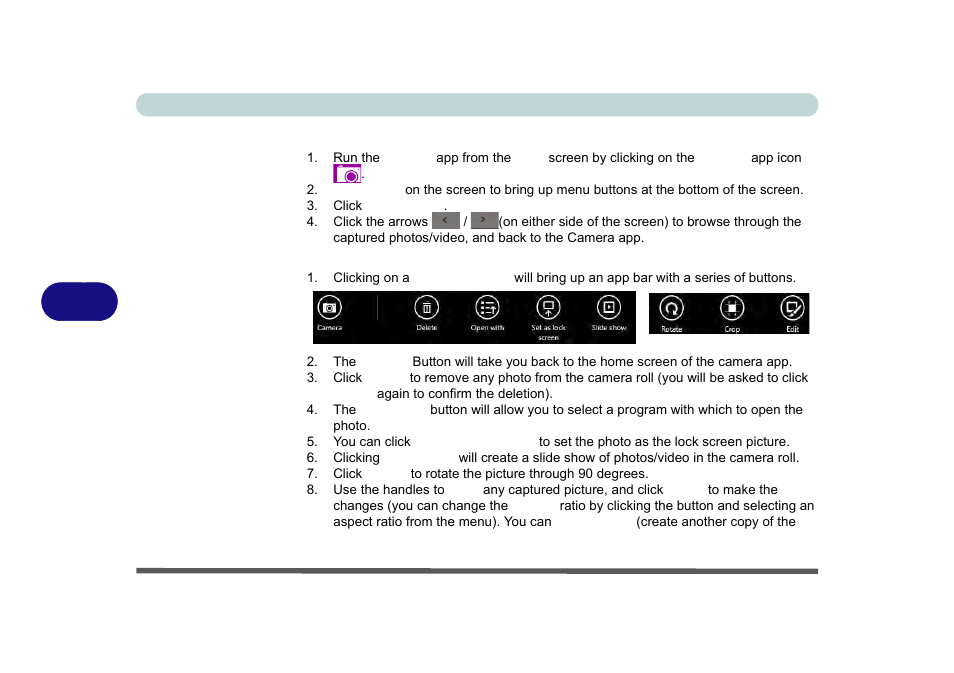 Camera roll, Camera roll -16 | Eurocom M5 Pro User Manual | Page 150 / 298
