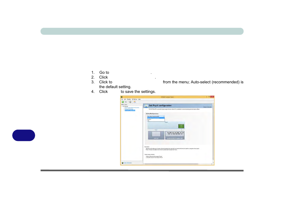 Set physx® configuration, C - 36, Set physx | Configuration | Eurocom M5 Pro User Manual | Page 294 / 298