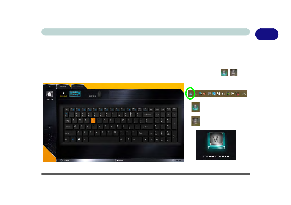 Combo keys application, Combo keys application -11 | Eurocom M5 Pro User Manual | Page 45 / 298