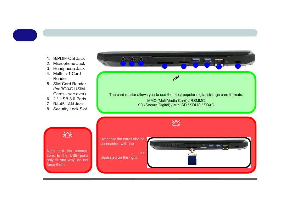 Right view, Right view -16 | Eurocom M5 Pro User Manual | Page 50 / 298