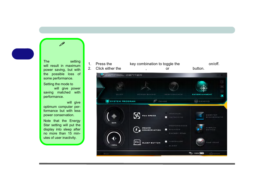 Power conservation modes, Power conservation modes -12, 3power conservation modes | Eurocom M5 Pro User Manual | Page 96 / 298