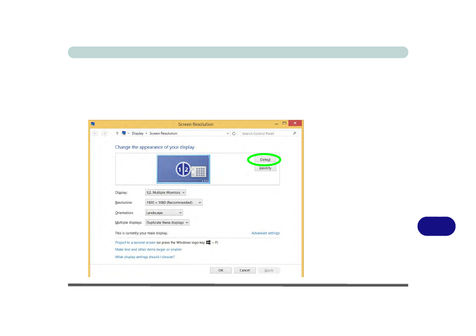 Configuring an external display in windows, Cconfiguring an external display in windows | Eurocom P5 Pro User Manual | Page 287 / 304