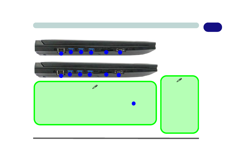 Left view, Left view -23 | Eurocom P5 Pro User Manual | Page 57 / 304