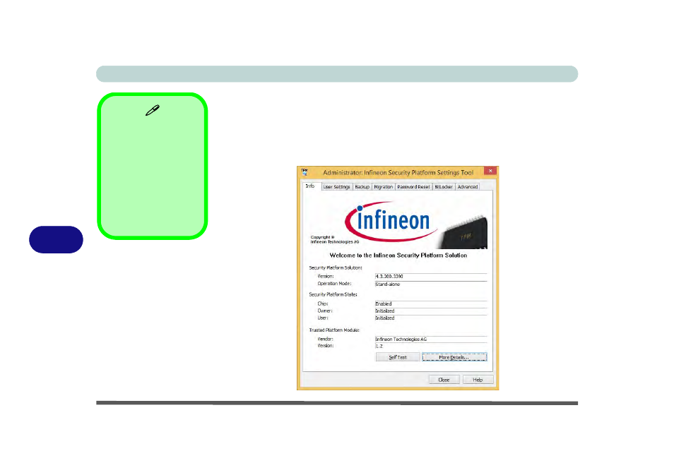 Infineon security platform settings tool, Infineon security platform settings tool -48 | Eurocom X3 R2 User Manual | Page 242 / 346