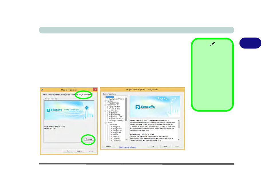 Finger sensing pad configurator, Finger sensing pad configurator -19, 2finger sensing pad configurator | Eurocom X5 R2 User Manual | Page 103 / 346