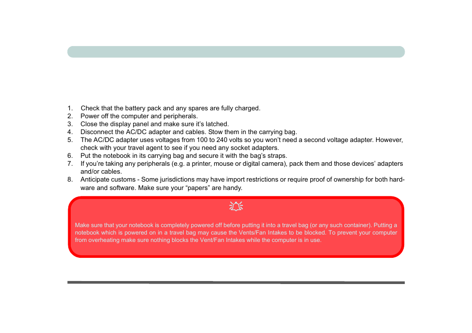 Travel considerations | Eurocom X8 User Manual | Page 14 / 334