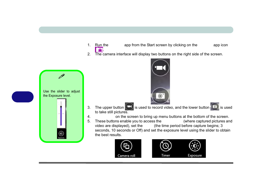 Camera app, Camera app -14, 7camera app | Eurocom X8 User Manual | Page 200 / 334