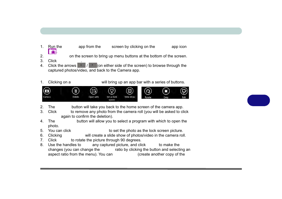 Camera roll, Camera roll -17 | Eurocom X8 User Manual | Page 203 / 334