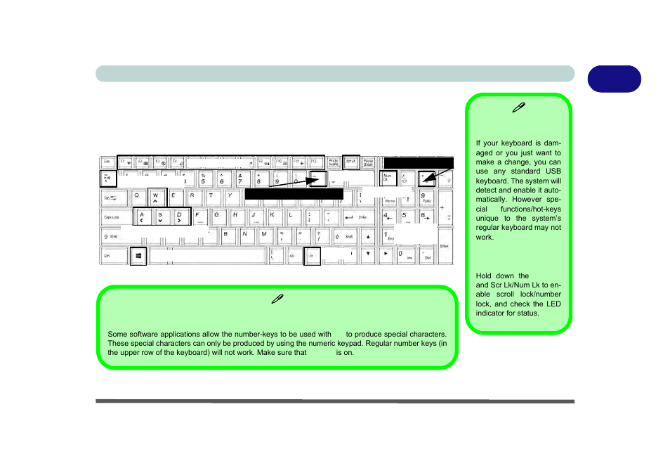 Illuminated led keyboard - model b, Illuminated led keyboard - model b -13 | Eurocom X8 User Manual | Page 45 / 334