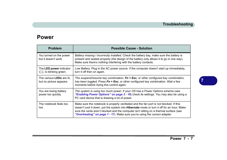 Power, Power -7 | Eurocom D270ES VIPER User Manual | Page 136 / 153