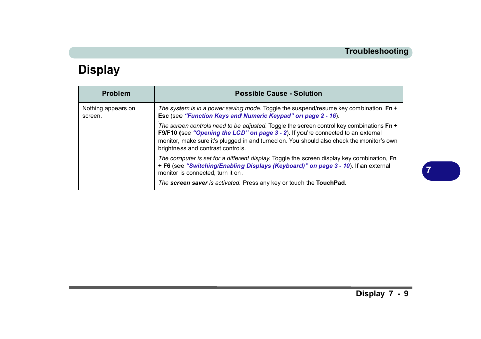 Display, Display -9 | Eurocom D270ES VIPER User Manual | Page 138 / 153