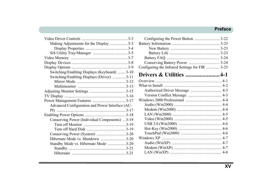 Drivers & utilities 4-1, Drivers & utilities -1 | Eurocom D270ES VIPER User Manual | Page 16 / 153