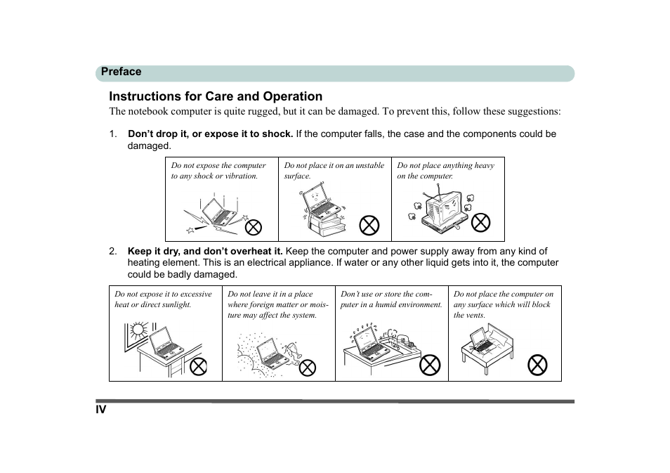 Instructions for care and operation | Eurocom D270ES VIPER User Manual | Page 5 / 153