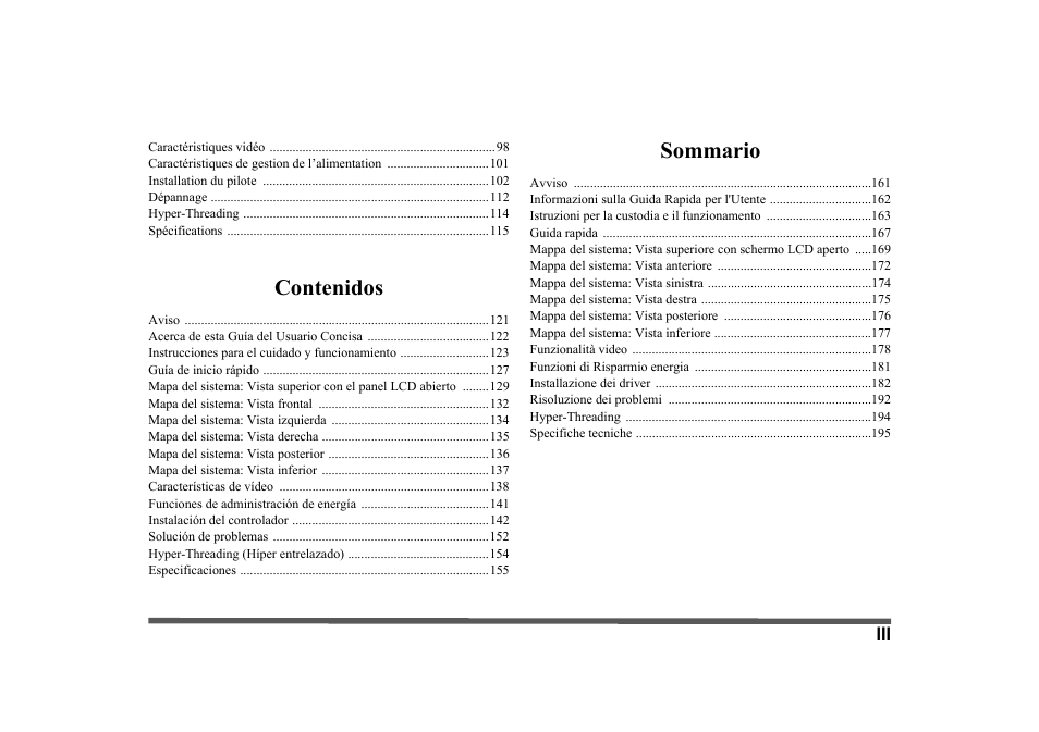 Eurocom D40EV IMPRESSA User Manual | Page 5 / 206