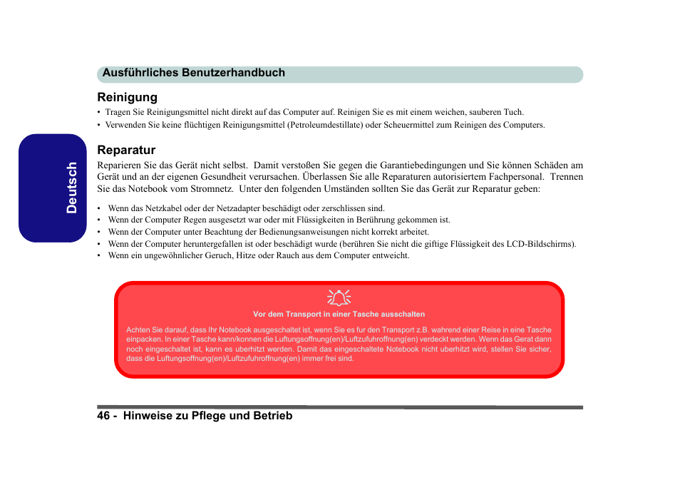 Reinigung, Reparatur | Eurocom D40EV IMPRESSA User Manual | Page 52 / 206