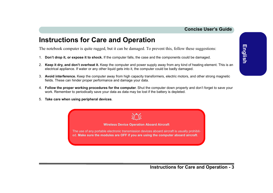 Instructions for care and operation, English | Eurocom D40EV IMPRESSA User Manual | Page 9 / 206