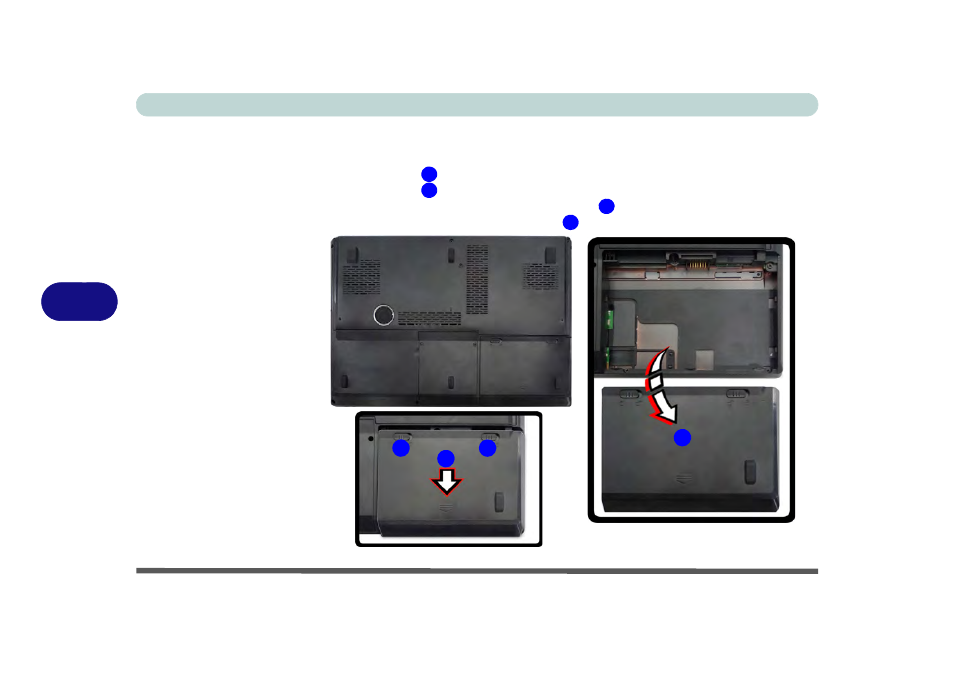 Removing the battery from model a, b & c computers | Eurocom X3 User Manual | Page 157 / 321