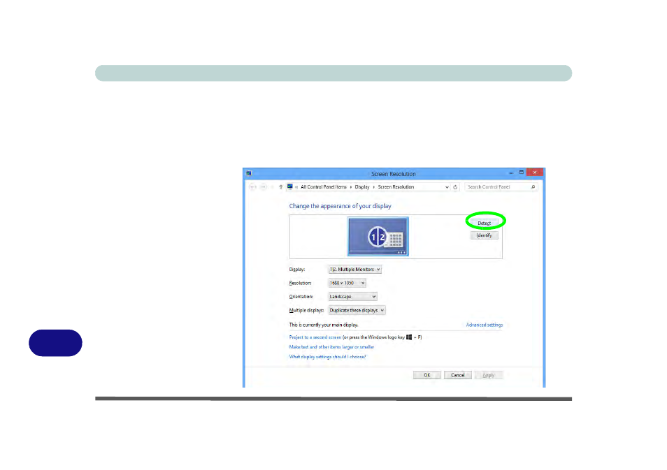 Configuring an external display in windows, Cconfiguring an external display in windows | Eurocom X3 User Manual | Page 303 / 321