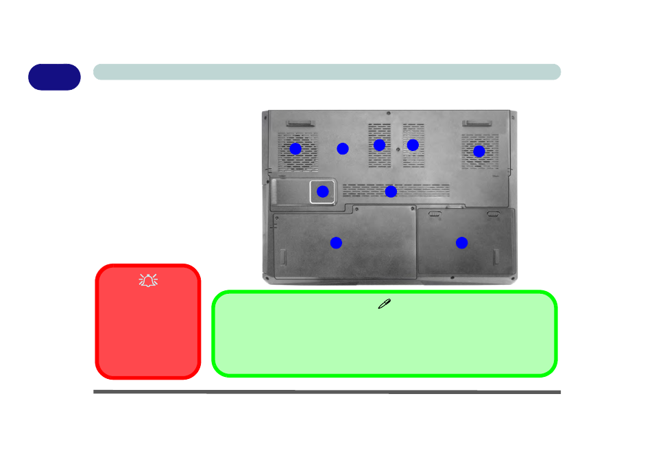 Bottom view - model b, Bottom view - model b -26 | Eurocom X3 User Manual | Page 57 / 321