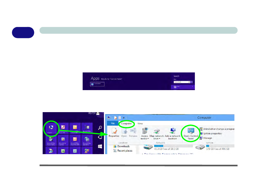 Windows 8 control panel, Windows 8 control panel -36 | Eurocom X3 User Manual | Page 67 / 321