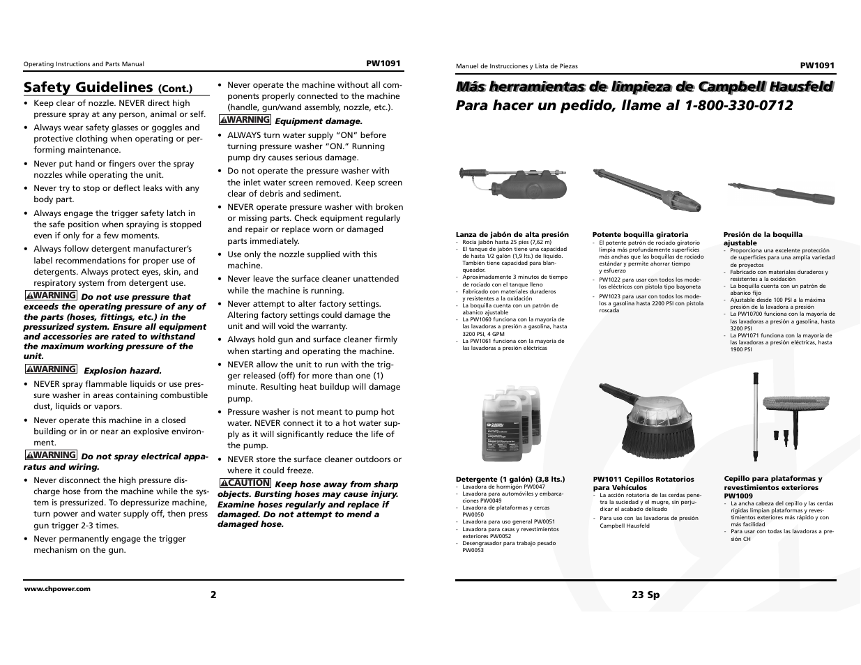 Safety guidelines | Campbell Hausfeld Deck `N Drive IN464900AV User Manual | Page 2 / 12