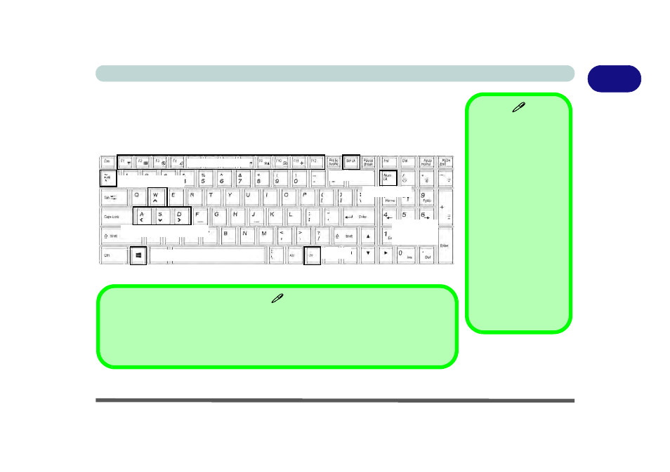 Illuminated led keyboard - models a, c & d, Illuminated led keyboard - models a, c & d -13, Illuminated led keyboard - models a, c | Eurocom X7 User Manual | Page 45 / 356