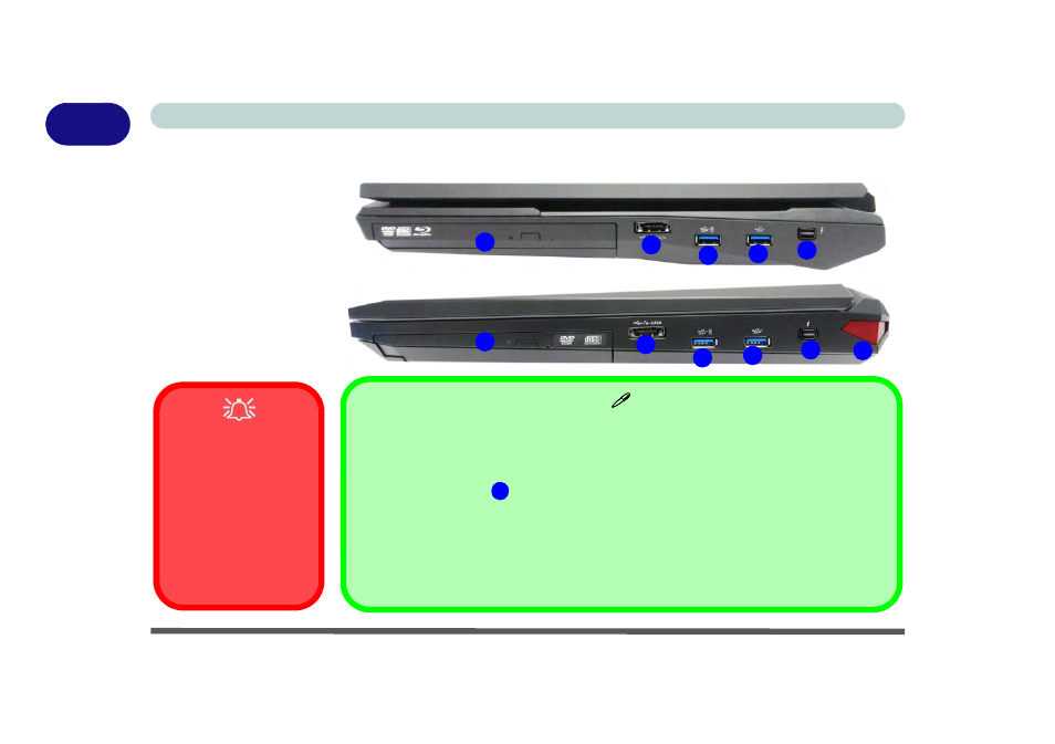 Right view, Right view -24, Usb 3.0 ports & usb | Eurocom X7 User Manual | Page 56 / 356