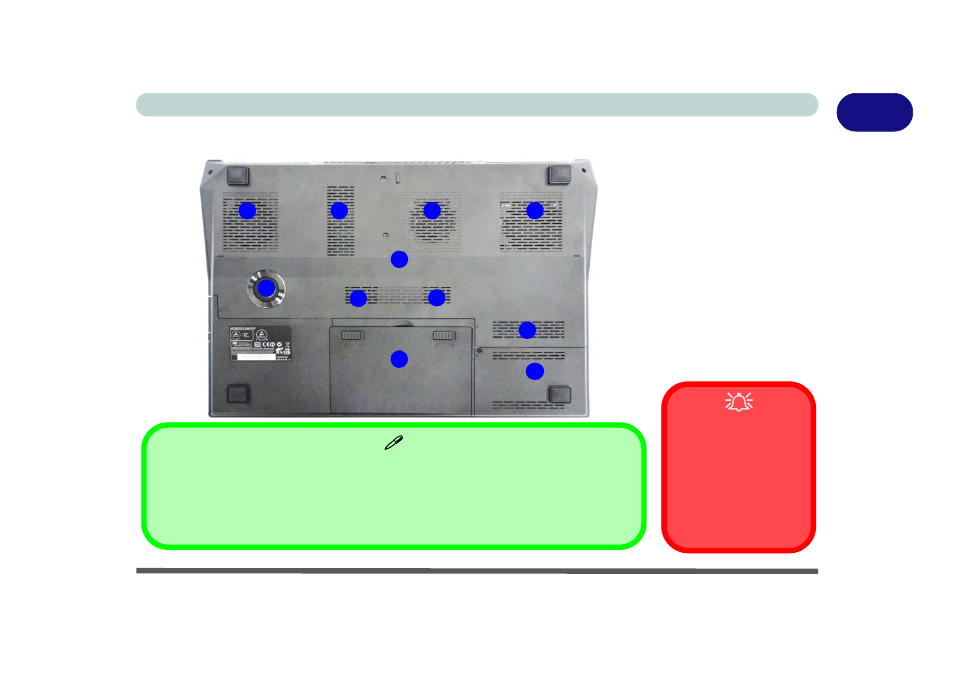 Bottom view - models a & c, Bottom view - models a & c -27 | Eurocom X7 User Manual | Page 59 / 356