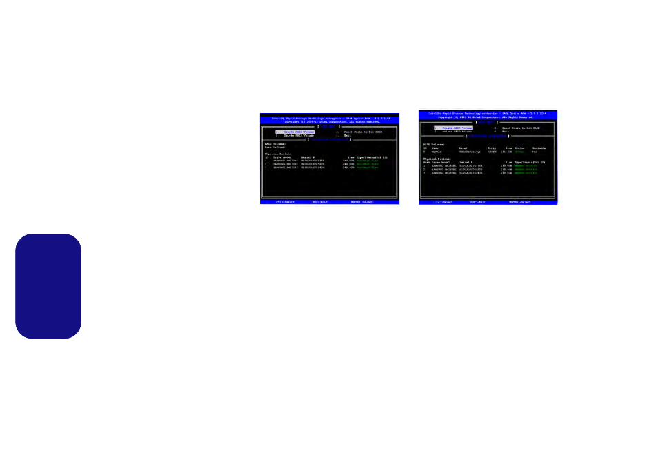Procedimiento de configuración de raid, Español, Parte i: bios | Parte ii: intel matrix | Eurocom Panther 5 User Manual | Page 119 / 185