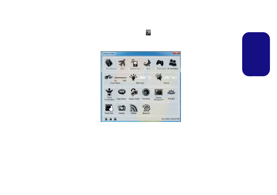 Control center | Eurocom Panther 5 User Manual | Page 16 / 185