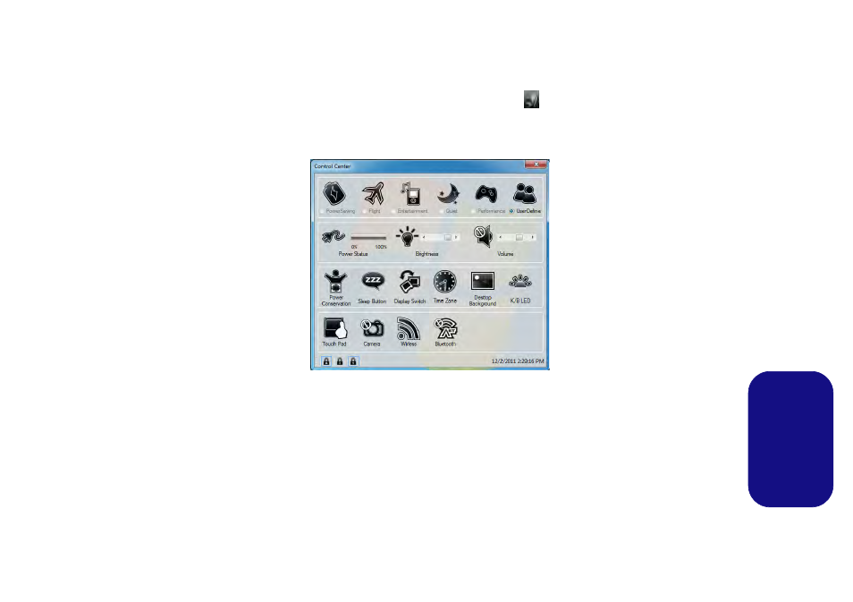 Control center (centro di controllo), Vedere, Italiano | Eurocom Panther 5 User Manual | Page 160 / 185