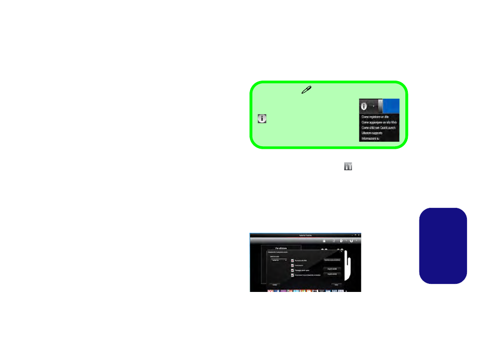 Lettore d’impronte digitali, Installazione del driver per l'impronta digitale, Registrazione utente | Italiano | Eurocom Panther 5 User Manual | Page 178 / 185