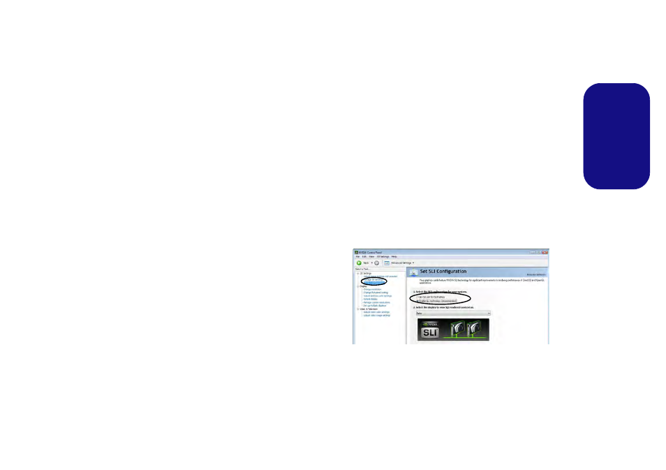 Video features, Display devices, Sli multi gpu configuration | Engl ish | Eurocom Panther 5 User Manual | Page 22 / 185