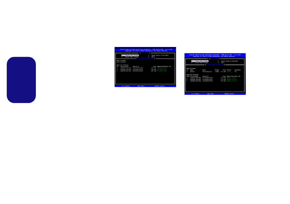 Beschreibung des raidsetup, Deutsch, Beschreibung des raid- setup | Teil i: bios, Teil ii: intel matrix | Eurocom Panther 5 User Manual | Page 47 / 185