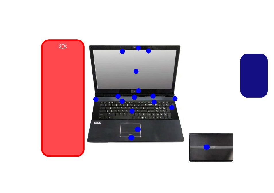 Systemübersicht: ansicht von vorne mit geöffnetem, Deutsch | Eurocom Panther 5 User Manual | Page 48 / 185