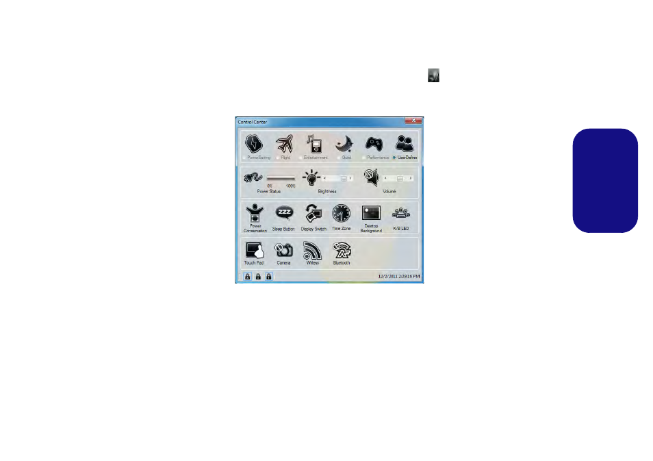 Control center (steuerzentrum), Um) (siehe, Seite 47 | Deutsch | Eurocom Panther 5 User Manual | Page 52 / 185