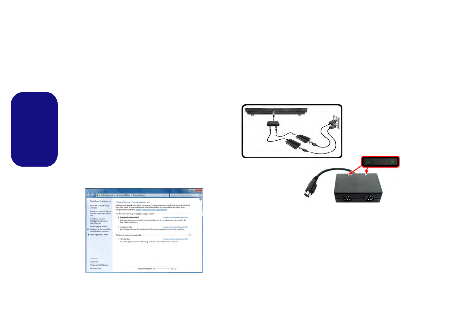 Energieoptionen, Sli multi-gpu und akkustrombetrieb, Deutsch | Eurocom Panther 5 User Manual | Page 61 / 185