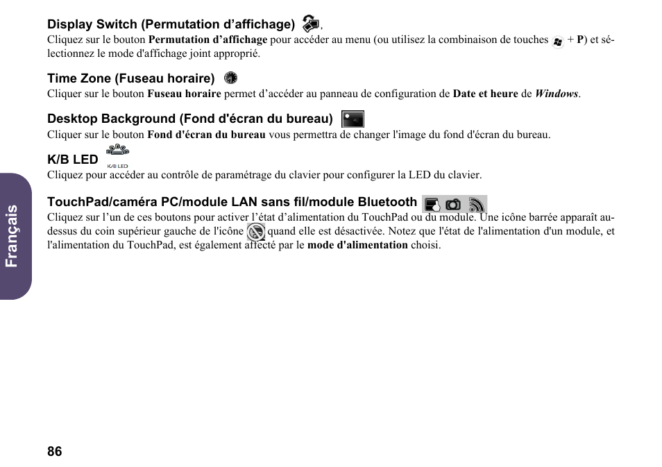 Français | Eurocom Panther 5 User Manual | Page 91 / 185