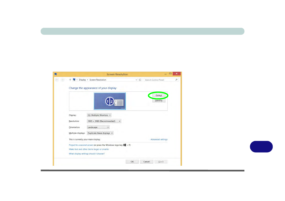 Configuring an external display in windows, Cconfiguring an external display in windows | Eurocom Racer 4W User Manual | Page 329 / 346