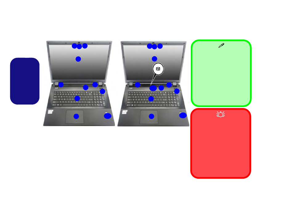 Systemübersicht: ansicht von vorne mit geöffnetem, Deutsch | Eurocom Scorpius 3 User Manual | Page 53 / 205