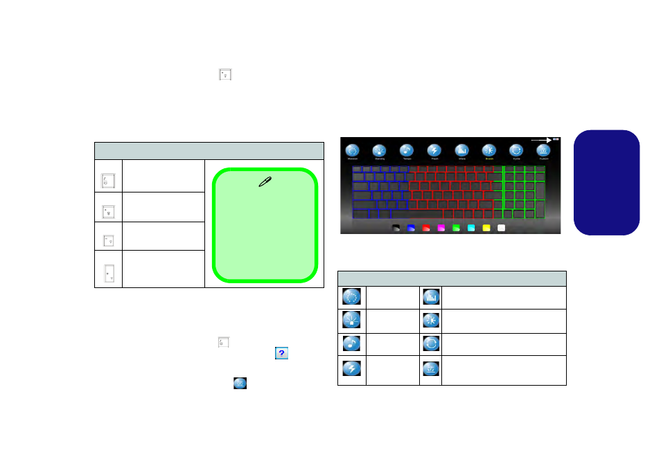Tastatur-led, Led (siehe, Seite 53 | Deutsch | Eurocom Scorpius 3 User Manual | Page 58 / 205