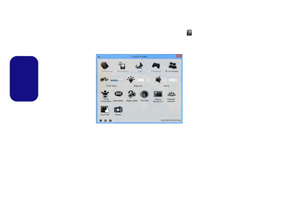 Control center (steuerzentrum), Um) (siehe, Seite 54 | Eurocom Scorpius 3 User Manual | Page 59 / 205