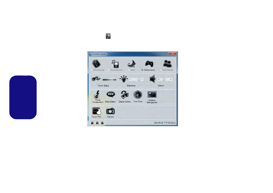 Control center (centre de contrôle), Voir, Français | Eurocom Scorpius 3 User Manual | Page 99 / 205