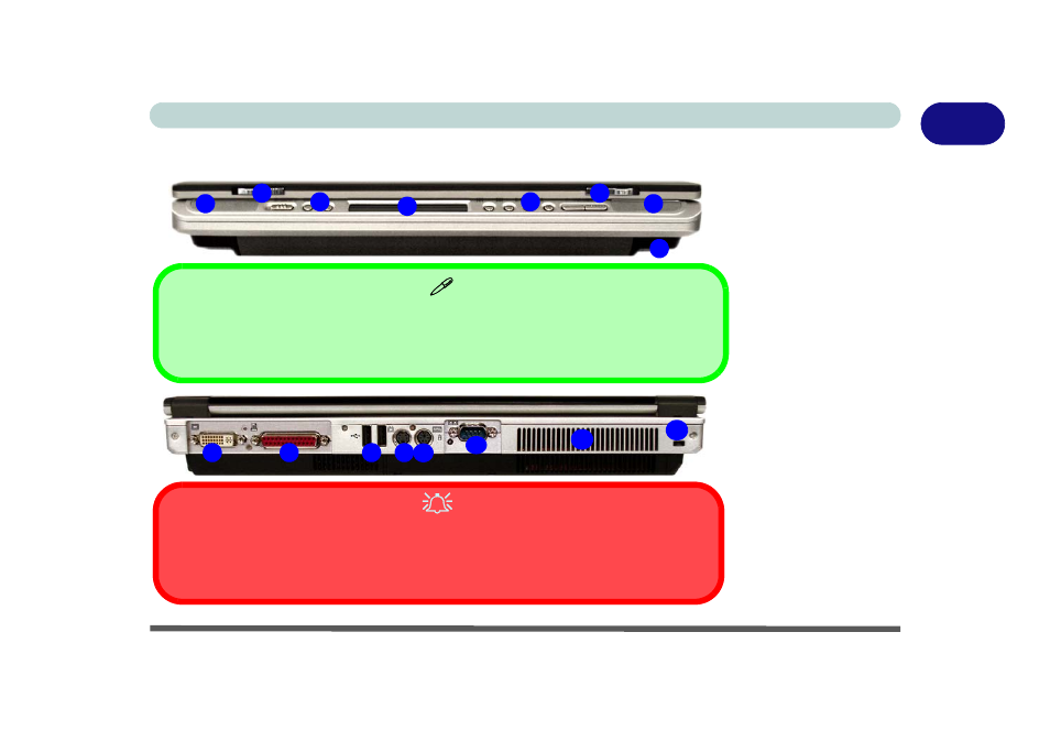 System map: front & rear views, System map: front & rear views -11 | Eurocom D700T Enigma User Manual | Page 31 / 176