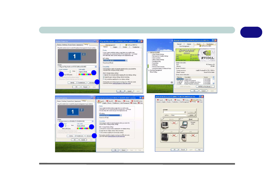 Nvidia display properties ati display properties | Eurocom D700T Enigma User Manual | Page 37 / 176
