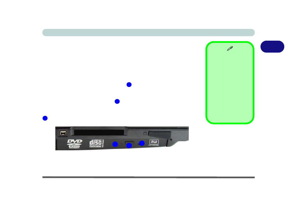 Optical device, Loading discs, Optical device -3 | Loading discs -3 | Eurocom D900F Panther Workstation User Manual | Page 45 / 212