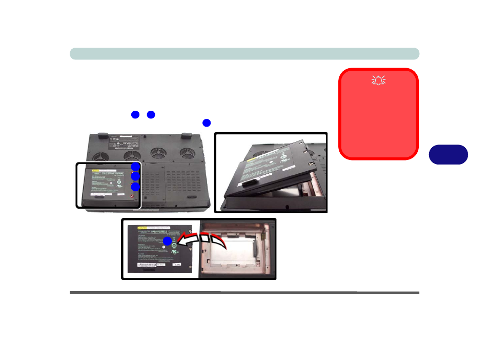 Removing the battery, Removing the battery -3 | Eurocom D900F Panther Workstation User Manual | Page 97 / 212